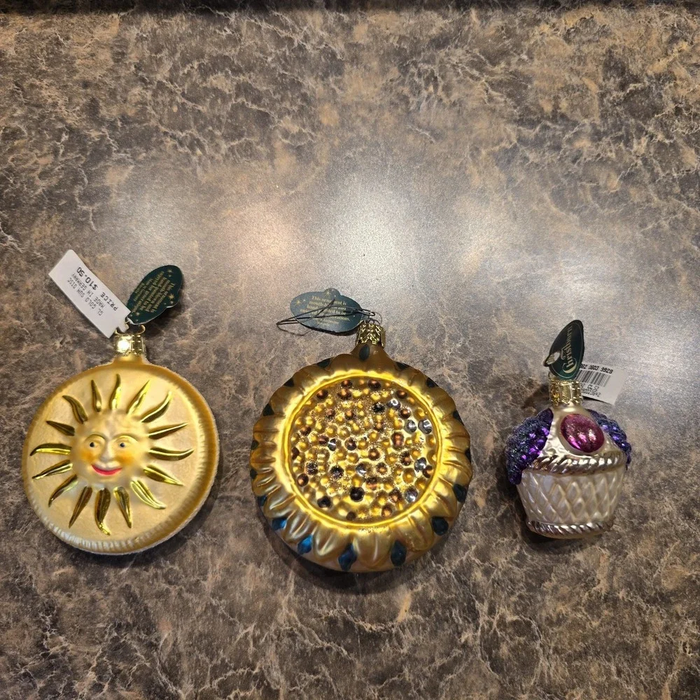 Vintage‎ Christborn Germany Glass Ornaments